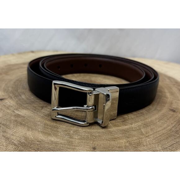 Polo Ralph Lauren Men's Reversible Black and Brown Leather Belt - Size 3XL - Picture 1 of 11